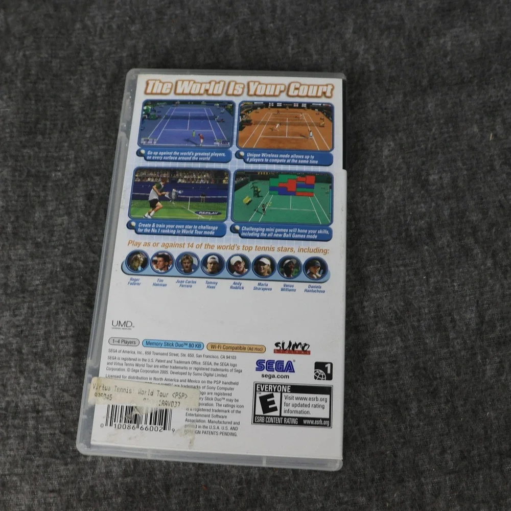 Virtua Tennis: World Tour Sony PSP Game SEGA E NTSC-U/C 2005 CIB Tennis Sports